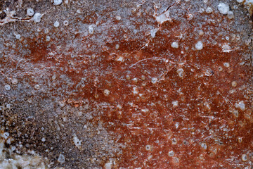 緋色が出た信楽焼の表面