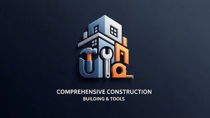 Comprehensive Construction and Engineering Services. Modern Building and Professional Tools Logo Collection