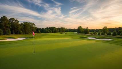 golf course with hole