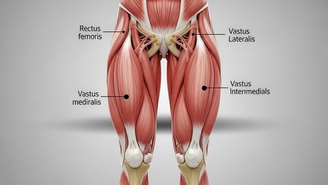 Anatomical Study: Detailed Leg Muscle Structure and Human Body Musculature Visualization