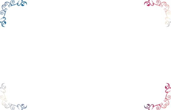 Elegant Colorful Gradient Ornate Border Frame with Swirls Corners. 1543 - Powered by Adobe