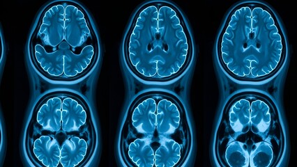 Detailed visualization of human brain scans providing a cerebral perspective diagnostic view