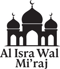 Al Isra Wal Miraj Islamic Night Journey Mosque Silhouette