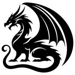 dragon vector silhouette 