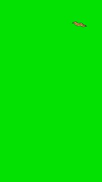 green screen video animation of plants and falling leaves