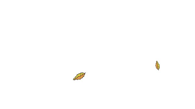 animation of plants and falling leaves	