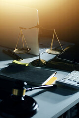 Businesswoman and Male lawyer or judge consult and conference having team meeting with client at law firm in office, Law and Legal services concept