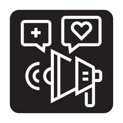 medical information black line icon for digital and print projects.  Minimal clean icons for apps and websites.