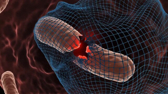 Visualizing the crucial process of mitophagy, where damaged mitochondria are targeted and encapsulated for degradation within the cell