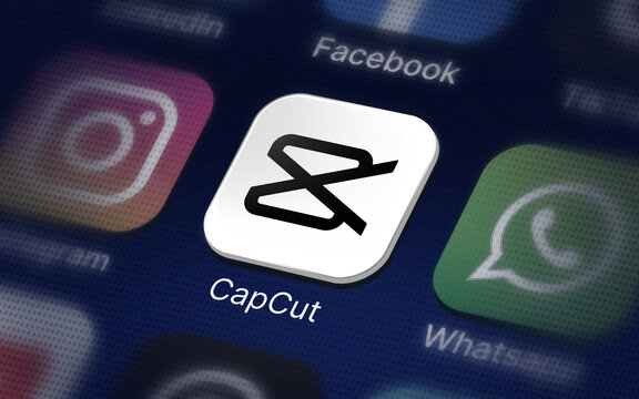 CapCut Company logo on the smartphone