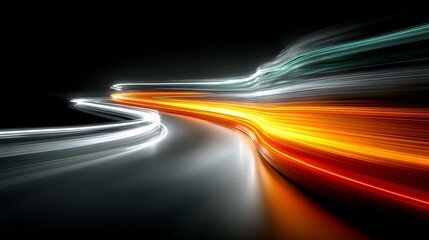 Long exposure light trails dynamic curves motion pictures
