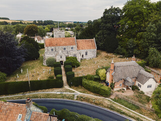 Salisbury UK: 27th July 2025: St Mary's Church Salisbury in a quaint tradti0onal English Village
