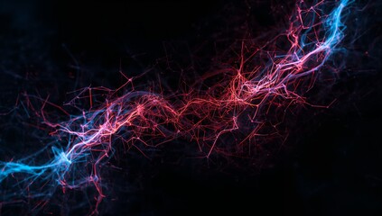 Dynamic Energy Flow Represented by Colorful Abstract Light Strands