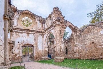 Ruins Of The Gothic Church At Monasterio De Piedra In Spain