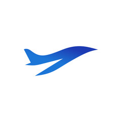 air travel shilouete plane logo. jet logo blue sky © artikles7