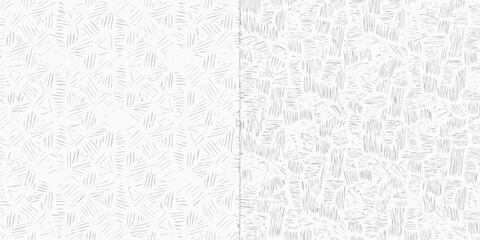 Obraz premium Abstract gray and white textured patterns resembling scribbles and woven lines