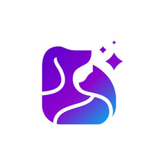 Dog and Cat vector template creative logo design.