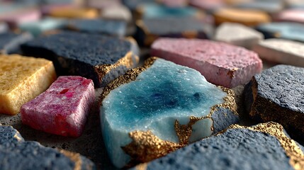 Modern terrazzo surface multicolor stone pictures