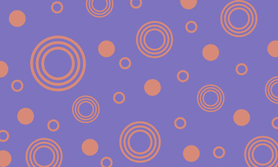 Seamless pattern with orange circles on a purple background.