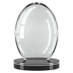 Winner glass trophy png, Blank Oval Crystal Award Trophy 