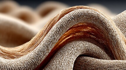 Natural beige linen cloth texture visible fibers wallpapers