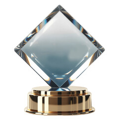 Winner glass trophy png, 