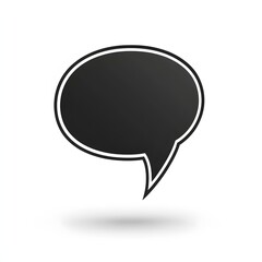 black and white speech bubble