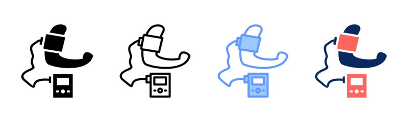 Blood Pressure icon set multiple style collection