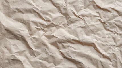 Crumpled Brown Paper Texture Background for Creative Projects, Crafting, Print Design, and Art Applications in Neutral Color Scheme