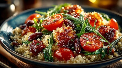 Quinoa salad greens beans tomatoes wallpapers