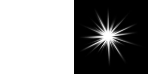 sparkling stars on transparent background. Glow effect