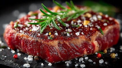 Raw beef steak marbling detail preparation wallpapers