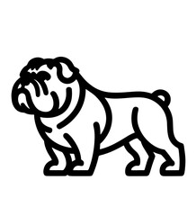 Obraz premium Pet dog icon symbol template for graphic and web design collection logo vector illustration 