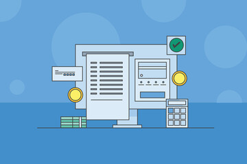 Online billing software generating online bills and invoices helping company to serve more customers and monitoring transactions.