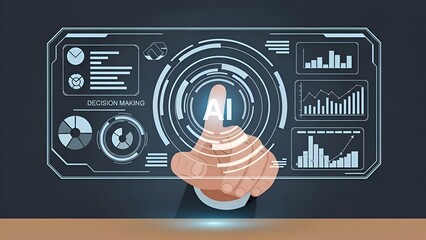 Interactive AI Decision Making Dashboard with Hand Pointer