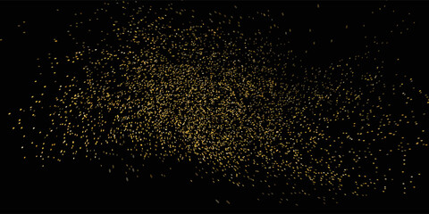 Fototapeta premium Gold dust glitter sparkle wave texture on the black background. Shimmer texture.