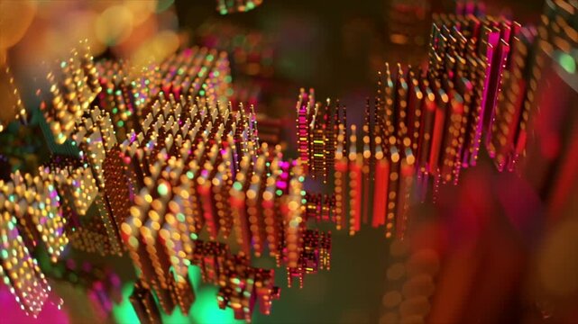 Frozen memory frame composed of colorful fractal structures, recursive infinite detail, mind architecture visualization, memories crystallized in time