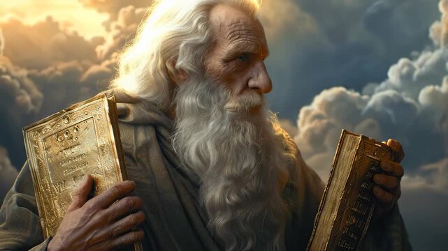 Sinai covenant moment: god grants moses stone tablet, eternal law forms, biblical story, sacred faith, spiritual path, divine decree, holy truth, religious life, faithful guide, chosen nation,