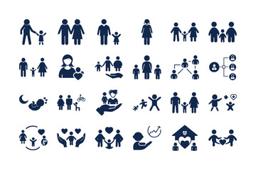 Family and relationship icons collection