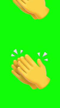 Clapping Hand emoji. animation with a transparent background.