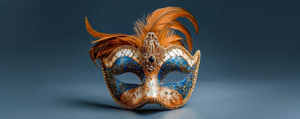 Carnival mask isolated on dark blue