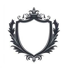 heraldic shield with wings