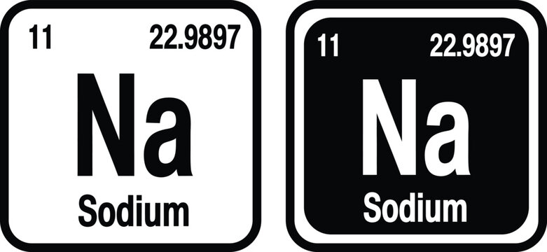 Sodium Element Periodic Table Icon Set