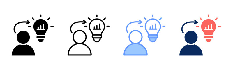 Buyer Insight icon set multiple style collection