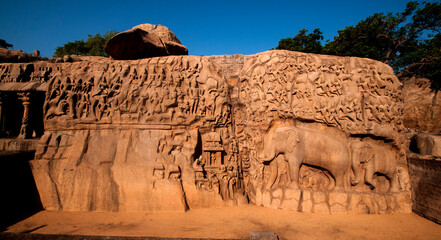 Descent of the Ganges and Arjuna's Penance, Mahabalipuram, Tamil Nadu, India