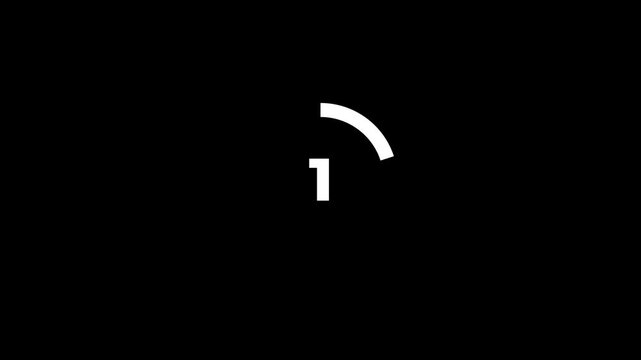 A countdown from 5 to 0 animation effect for smooth transition