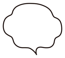 ふわふわなふきだしのイラスト