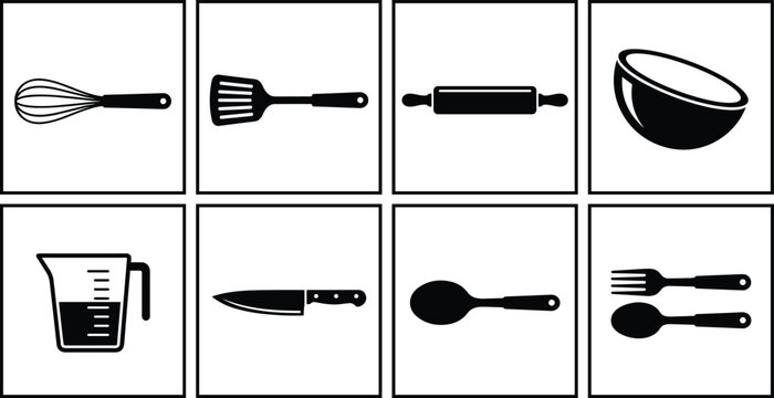 chef cooking utensils clipart