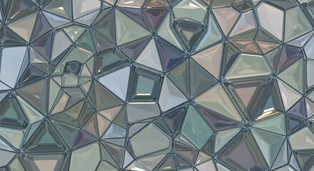 Abstract 3D Geometric Glass Crystal Pattern Background