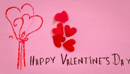 many hearts for a love drawing for Valentine's Day